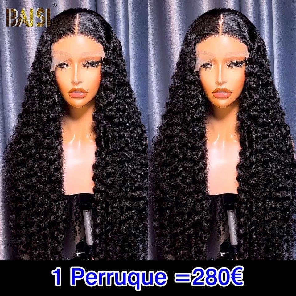 BAISI 13X4 lace frontal deep wave 28 pouce + 1 Peigne Electrique gratuite = 199€ ou 4 Perruques 30 pouces 915€