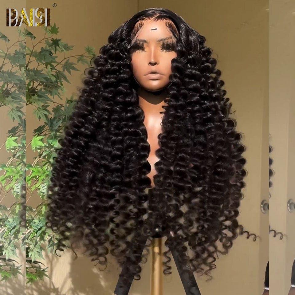 BAISI Bouclé Loose wave 13x4 Densité 250% avec frontale Perruque de luxe haute de gamme plus de 10 ans d' utilisation Full Lace Perruque