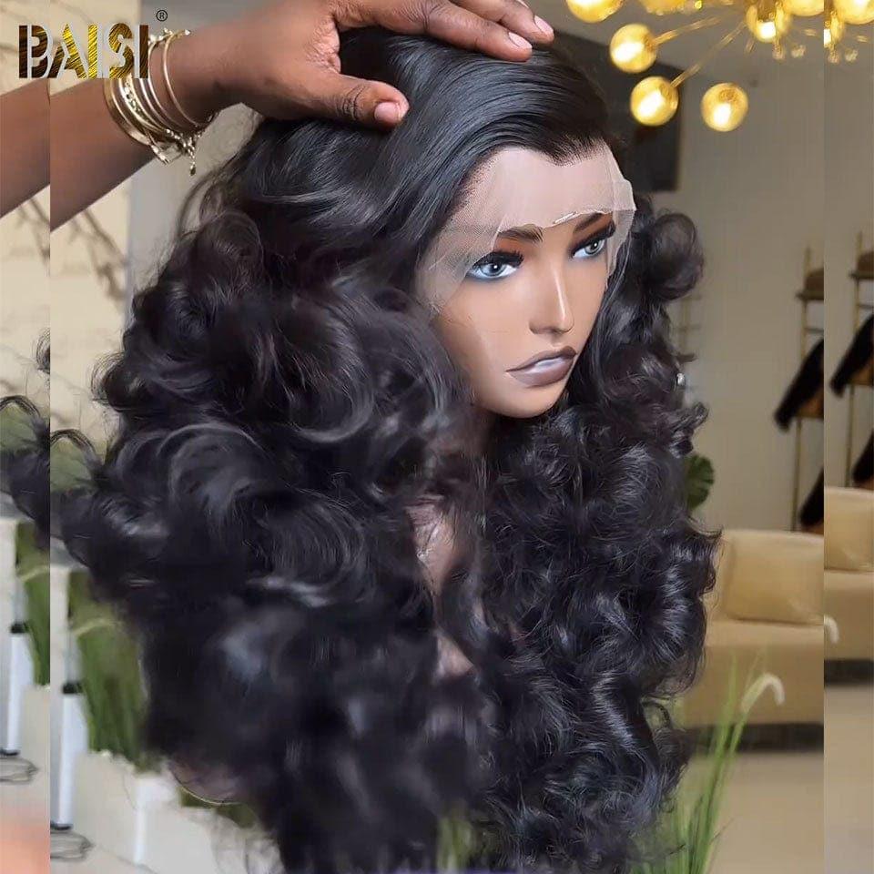 BAISI 13X4 Luxury Egg Curl A1 Wigs Made by double drawn virgin hair strands volume 300% density over 20 years of use SL030902