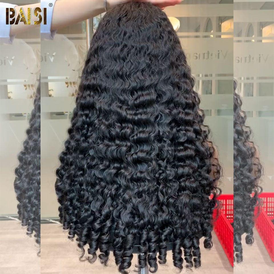 Parrucche BAISI 13X4 Luxury Bouncy Curly A1 Realizzate con doppie ciocche di capelli vergini disegnate volume 250% densità più di 20 anni di utilizzo