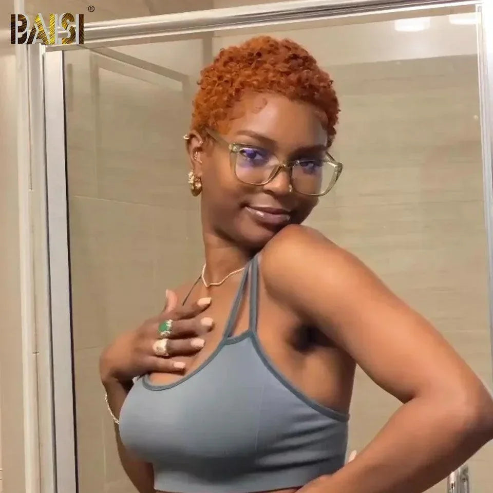 BAISI Pixie avec Frontal 4C hairline PROMO 69€ ou Afro sans solle 49€ en 100% Vrais Cheveux Humains #905