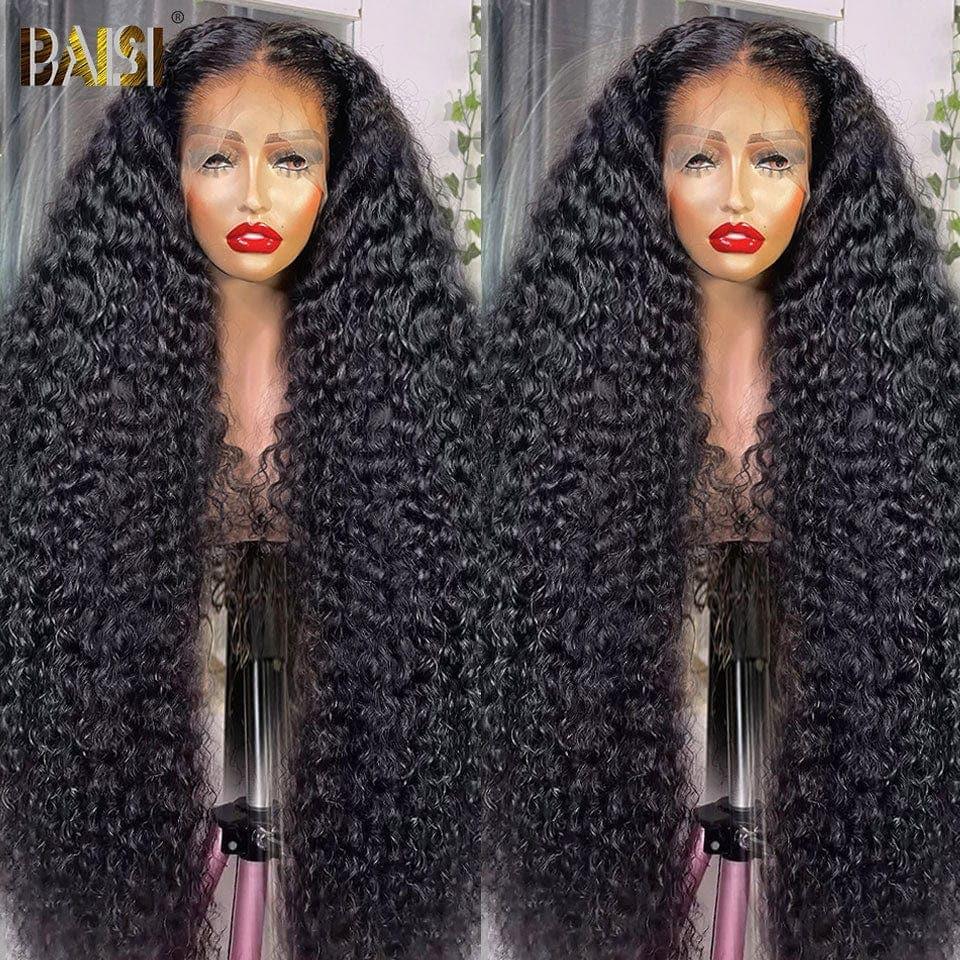 BAISI Natal PROMO Peruca Lace Front Curly com 300% de densidade, metade do preço, em 100% cabelo humano MP50