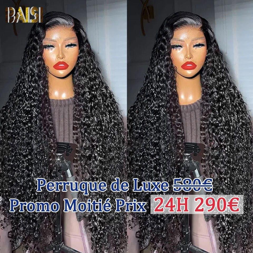 BAISI Natal PROMO Peruca Lace Front Curly com 300% de densidade, metade do preço, em 100% cabelo humano MP50