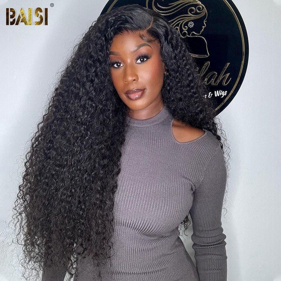 BAISI Compre 2 perucas no mínimo ao preço de fábrica do fornecedor em França, IVA 0€, entrega em 48H, 13X6 Peruca Curly Lace sem cola, lace já cortada, fácil de usar, premium, 100% Raw Hair (sem código)