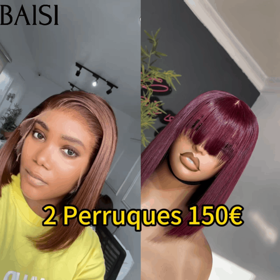 BAISI vendita lampo 2 parrucche 150€ PROMOZIONE in 100% capelli umani veri (nessun codice necessario)