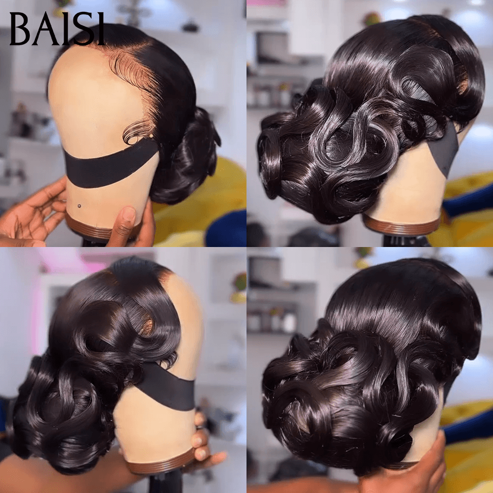 BAISI Coiffure de luxe Linda ou Emma Perruques Mariage Prête à porter chignon et personalisation comme sur la vidéo 100% identique avec lace frontale pour mariage ou événement spécial BS120