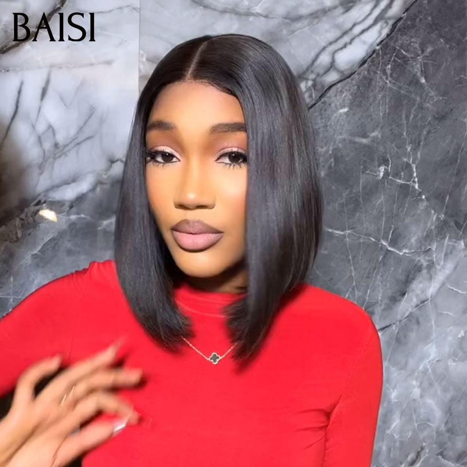 BAISI 13X4 Perruques 12 Pouces 109€de Luxe Lisse bob SDD BONE STRAIGHT 300% densite A1 Fabriquées par les cheveux double drawn