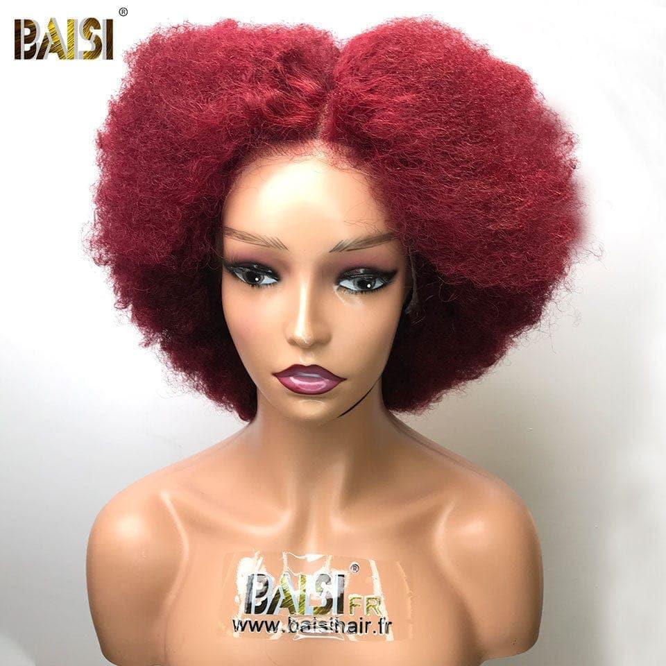 BAISI 13x4 Afro BCP Wig in Colors Pre-Plucked No Glue Needed in 100% Raw Hair Lace Already Cut