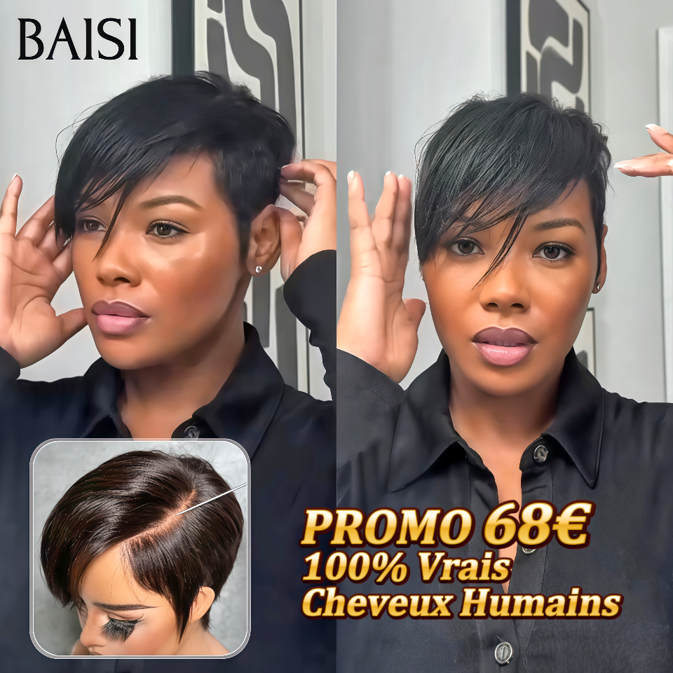 Grande Promo 13×4 lace frontale Perruques arrivage pixie avec 68€ En 100% Vrais Cheveux Humains