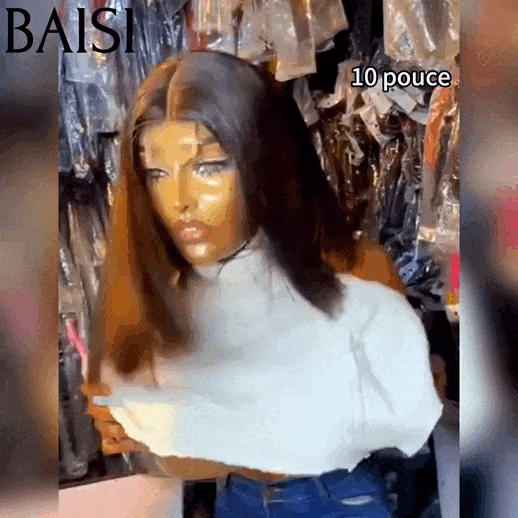 BAISI 100% Viêtnam Hair 2X6 Bob Perruque Naturelle Lisse BONE Straight 10 Pouce 89€ de luxe ou 10 Pouce Raw Hair 78€ moitié prix 300% Densité MP50
