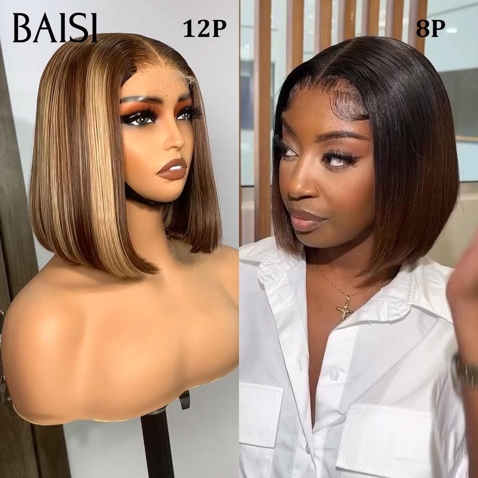 BAISI SDD 100% Capelli Vietnamiti Bob 86€ parrucca bob liscia colore 2X6 lace 1BT4# 8 pollici e 13X4 lace 4/27# 12 pollici in saldo in 100% veri capelli umani 198€ Codice: BS50