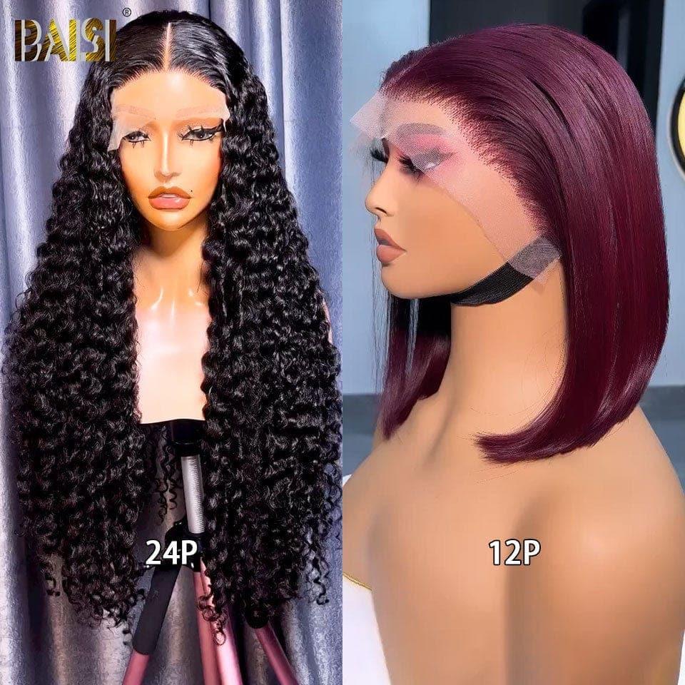 BAISI vendita flash 2 parrucche 270€ 4x4 curly wave e 13x4 liscia 12 pollici o 2 parrucche 349€ 13X4 lace 20 pollici curly e liscia metà prezzo in 100% veri capelli umani mp50