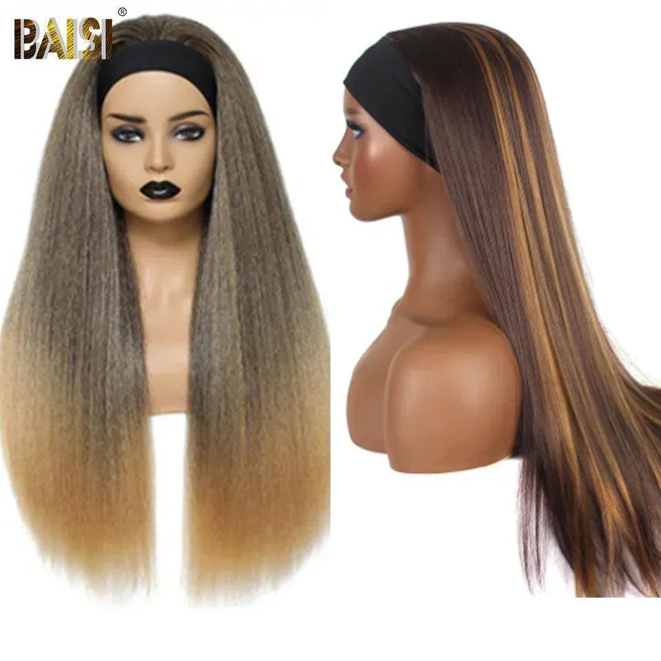BAISI Confezione da 2 Parrucche 95€ prezzo Accessibile senza colla senza lace facile da indossare capelli Sintetici