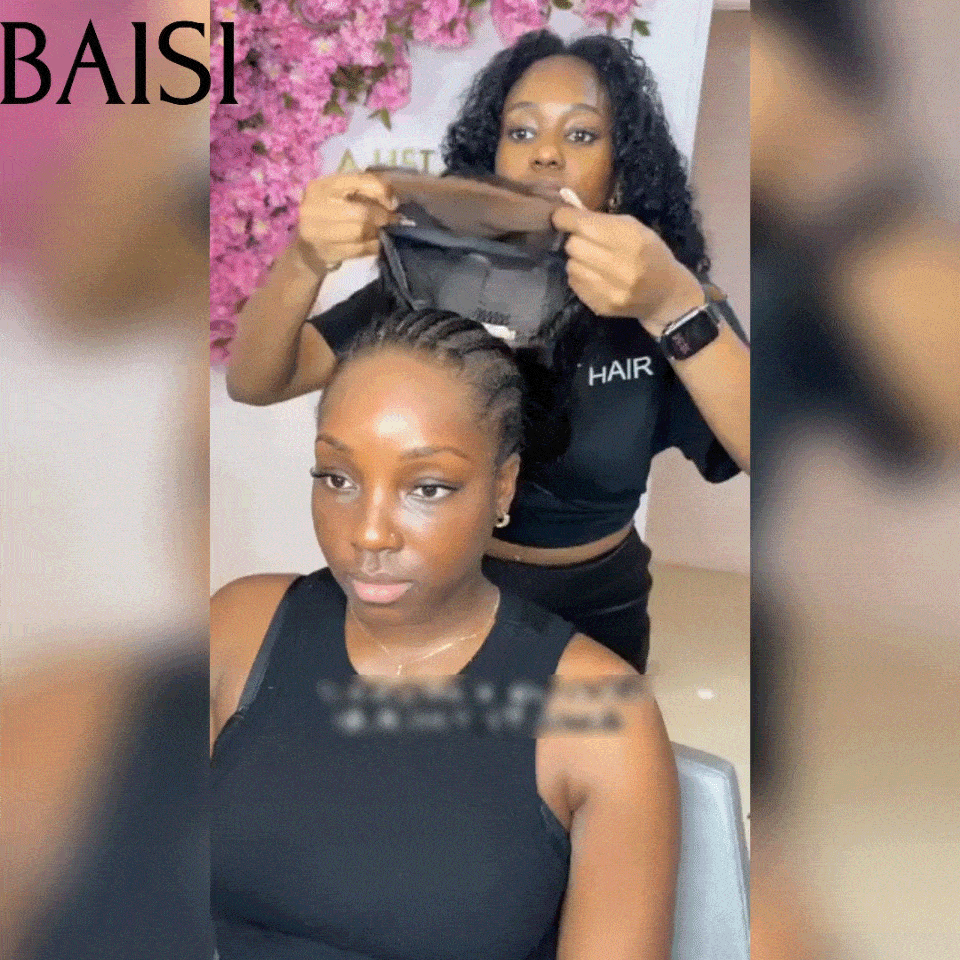 BAISI Upgrade Invisible Strap 360 Frontal Body Wave Adjustable cordes invisible et réglable Pré-plucked Pas Besoin de Colle 250% densité en 100% Raw Hair Lace déjà couper