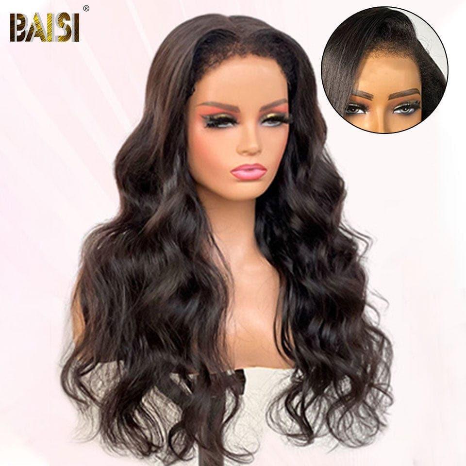 BAISI 4X6 lace frontal wig Body Wave high end with baby hair natural glueless lace 100% real human hair 4C Hairline