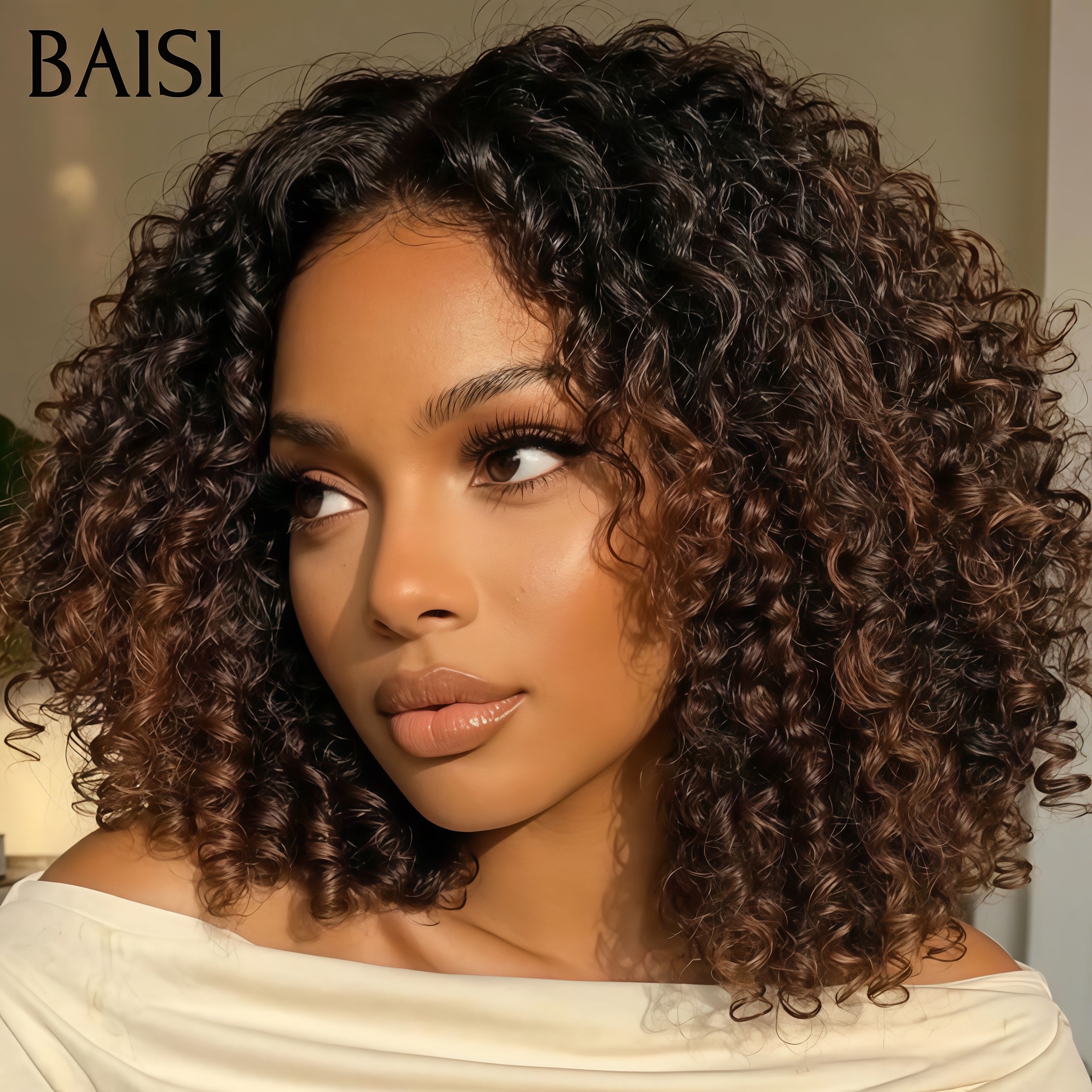 BAISI HAIR FR 2 Bonne Qualité 239€ perruques top recommandées ou 2 Perruques 109€ moitié prix 2x4 lace Lisse avec Frange 8 Pouces et 4x4 Lisse 10 Pouces en 100% Cheveux Humains mp50
