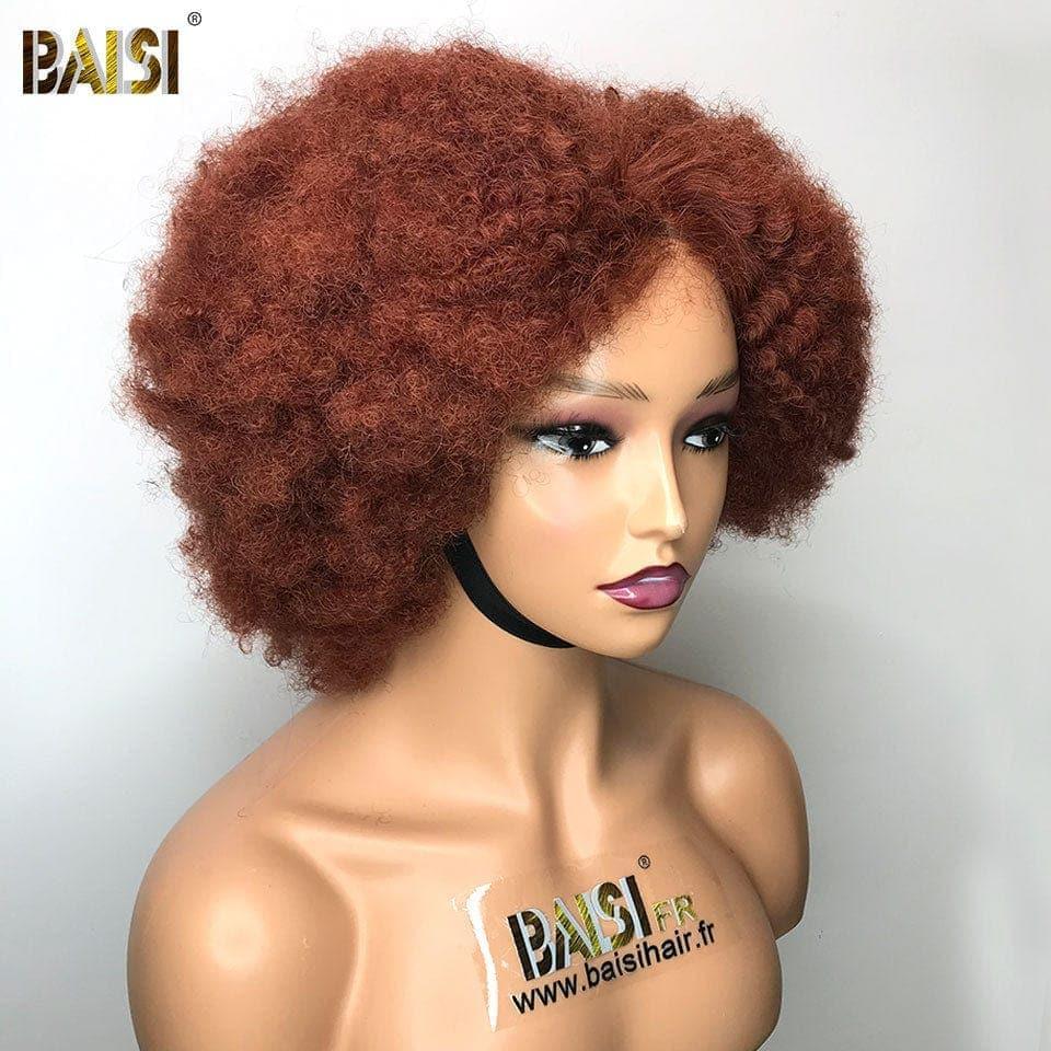 BAISI 13x4 Afro BCP Wig in Colors Pre-Plucked No Glue Needed in 100% Raw Hair Lace Already Cut