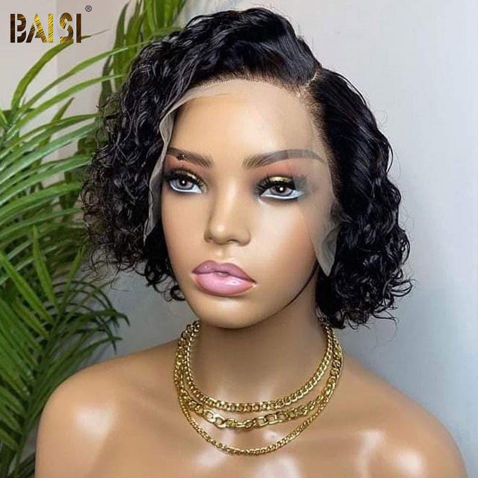 BAISI 13x4 lace frontal liscio 10 pollici 68€ o 2 parrucche Lace Frontal 8 pollici in 100% capelli umani veri