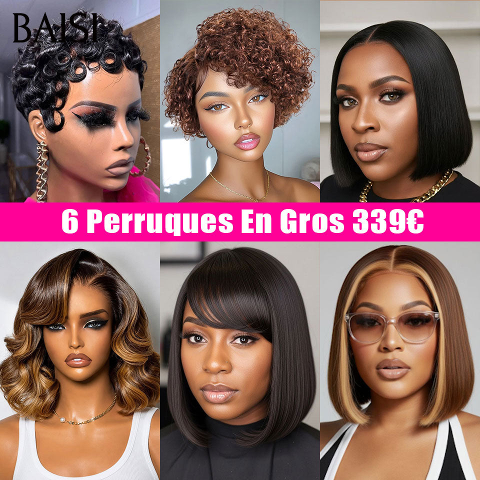 BAISI Parrucche 6 Parrucche 4X4 da rivendere 799€ in 100% capelli umani veri