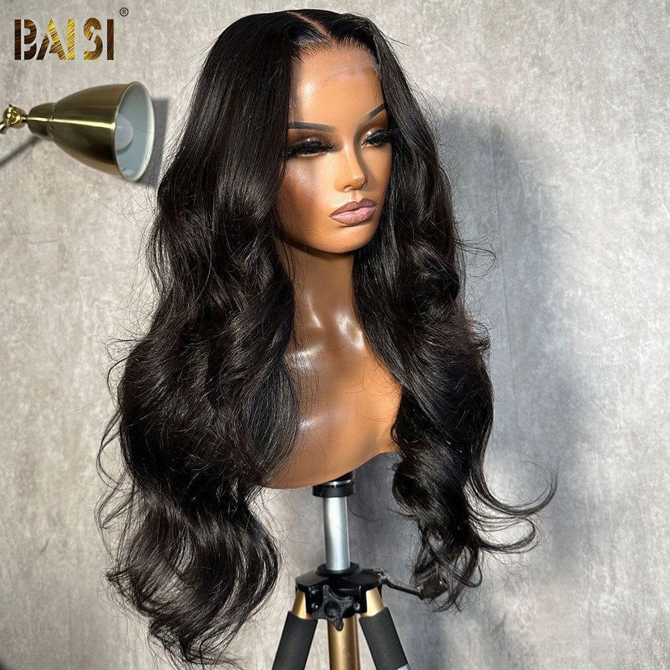 BAISI PROMO DE BLACK FRIDAY 4x4 Closure Peruca em cabelo humano para mulheres negras