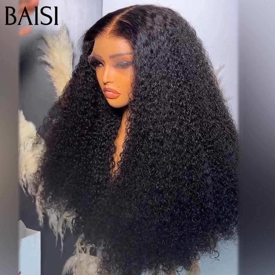 BAISI Natal PROMO Peruca Lace Front Curly com 300% de densidade, metade do preço, em 100% cabelo humano MP50