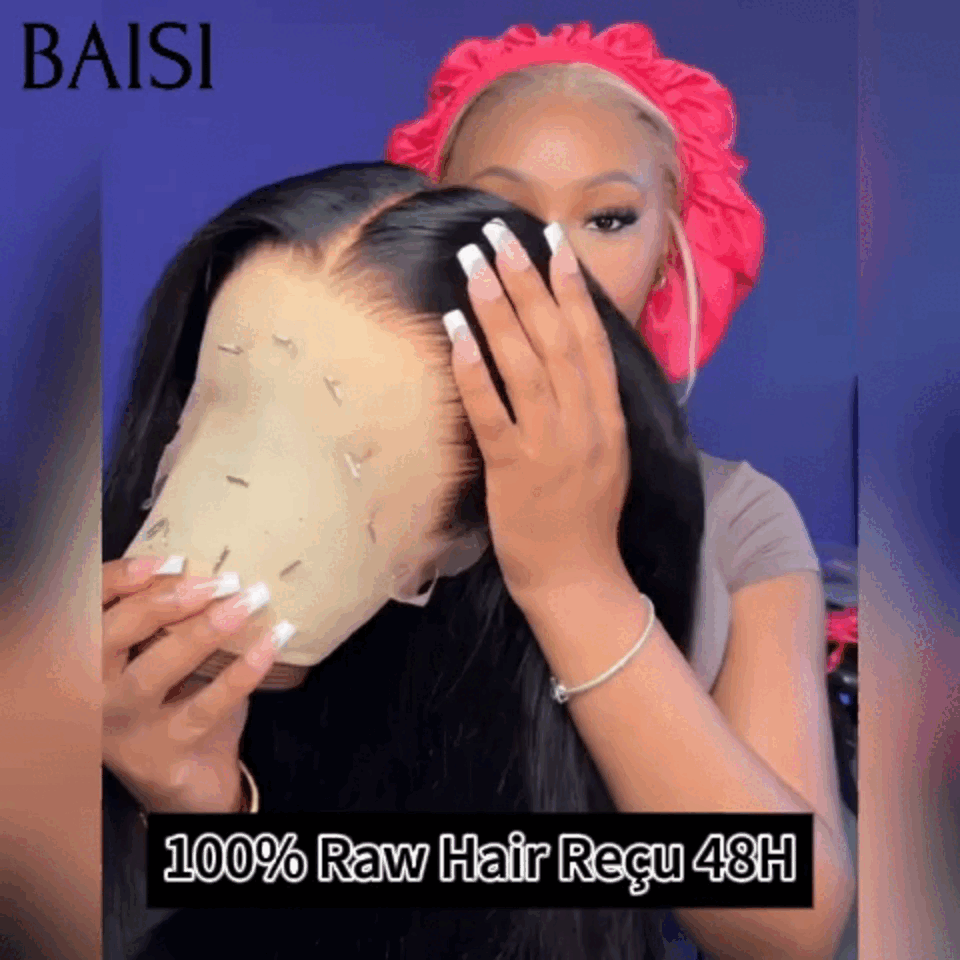 BAISI 13x6 Peruca Frontal Lisa de Alta Gama 200% Densidade PRETO 1B# Entrega em 48h IVA 0€ Em 100% Raw Hair