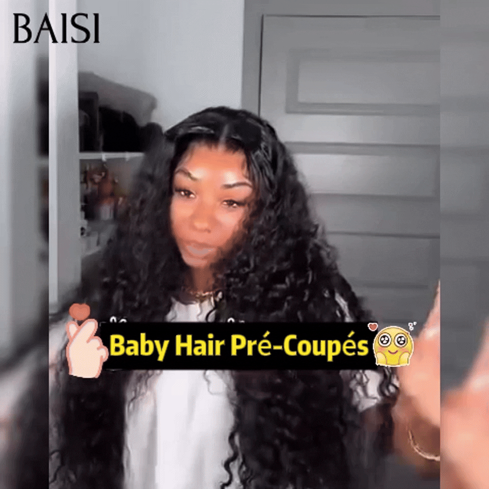 BAISI 13X4 frontal lace sem cola 95€ ou peruca lace T-part encaracolada 10 polegadas 91€ em 100% cabelo humano Código: BS65