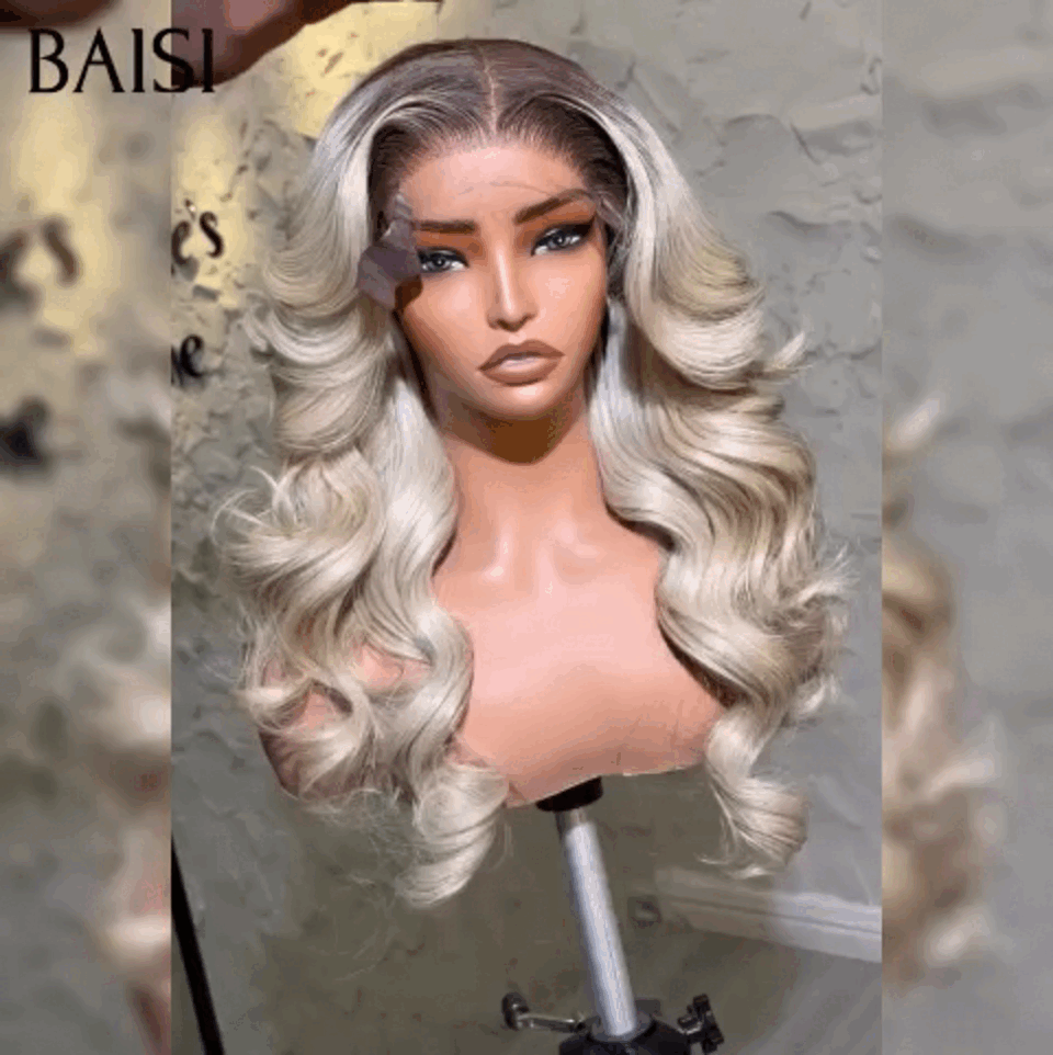 BAISI 13X4 Parrucca Frontale Body Wave in Biondo 613# o 4#613# in 100% Capelli Umani Veri
