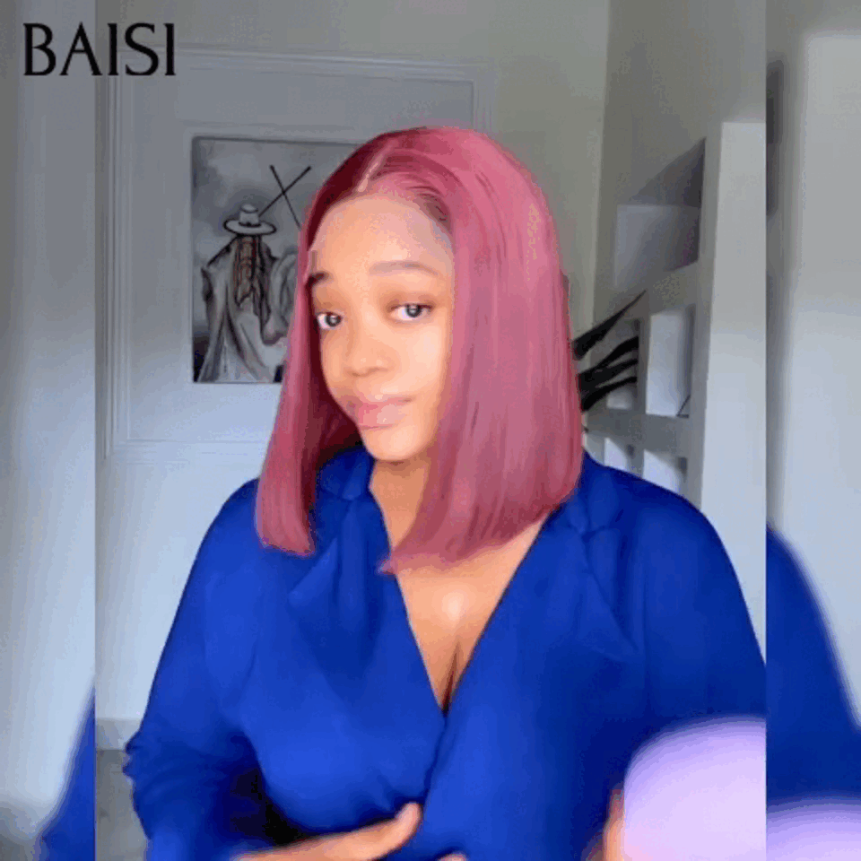 BAISI 4X4 lace lisse bob en Couleur 99J# 10 Pouces 69€ en 100% Cheveux Humains