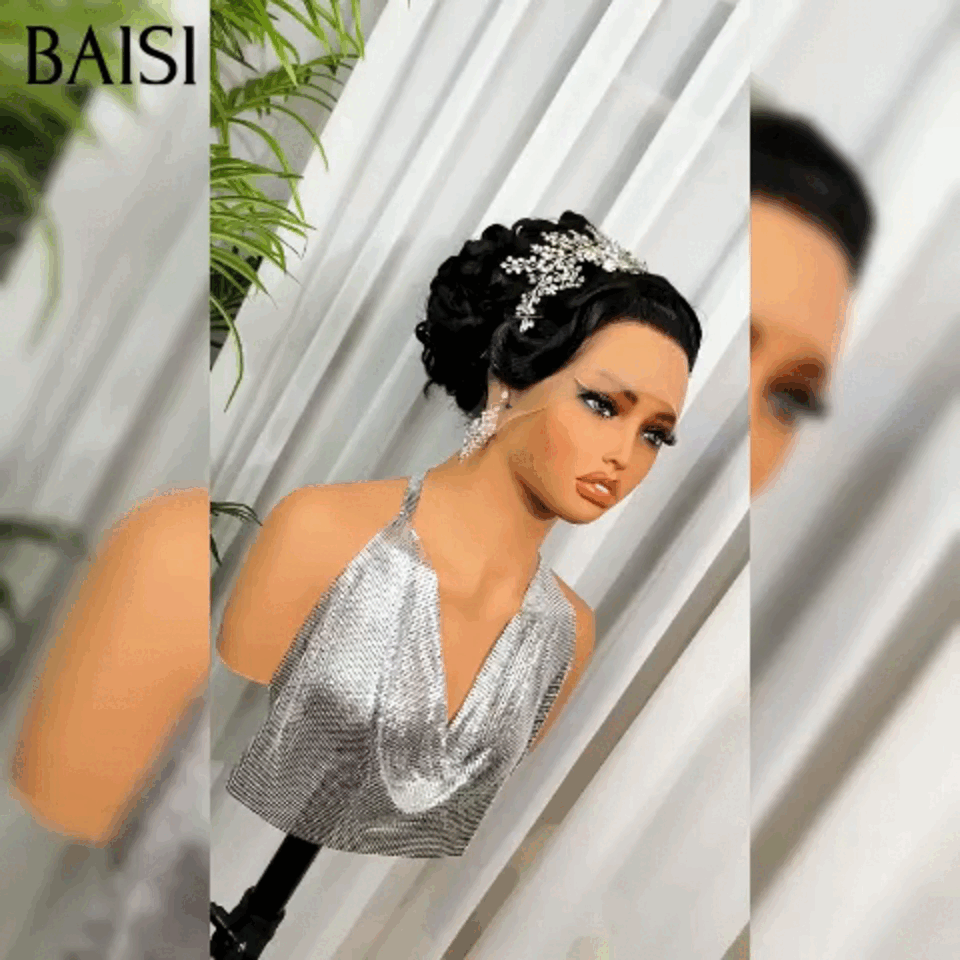 BAISI Coiffure de luxe Vivien Perruques Mariage Prête à porter chignon et personalisation comme sur la vidéo 100% identique avec lace frontale pour mariage ou événement spécial