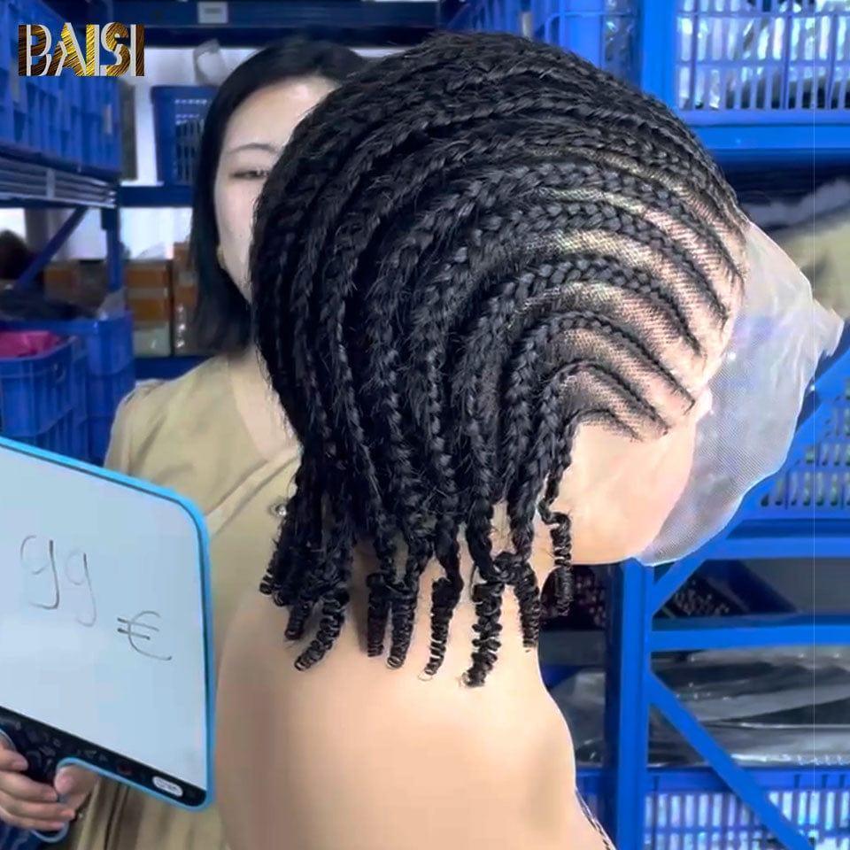 BAISI Achetez 2 perruques minimum au prix d'usine fournisseur NATTES Full lace EN 100% Cheveux synthétiques (Pas Besoin de Code)