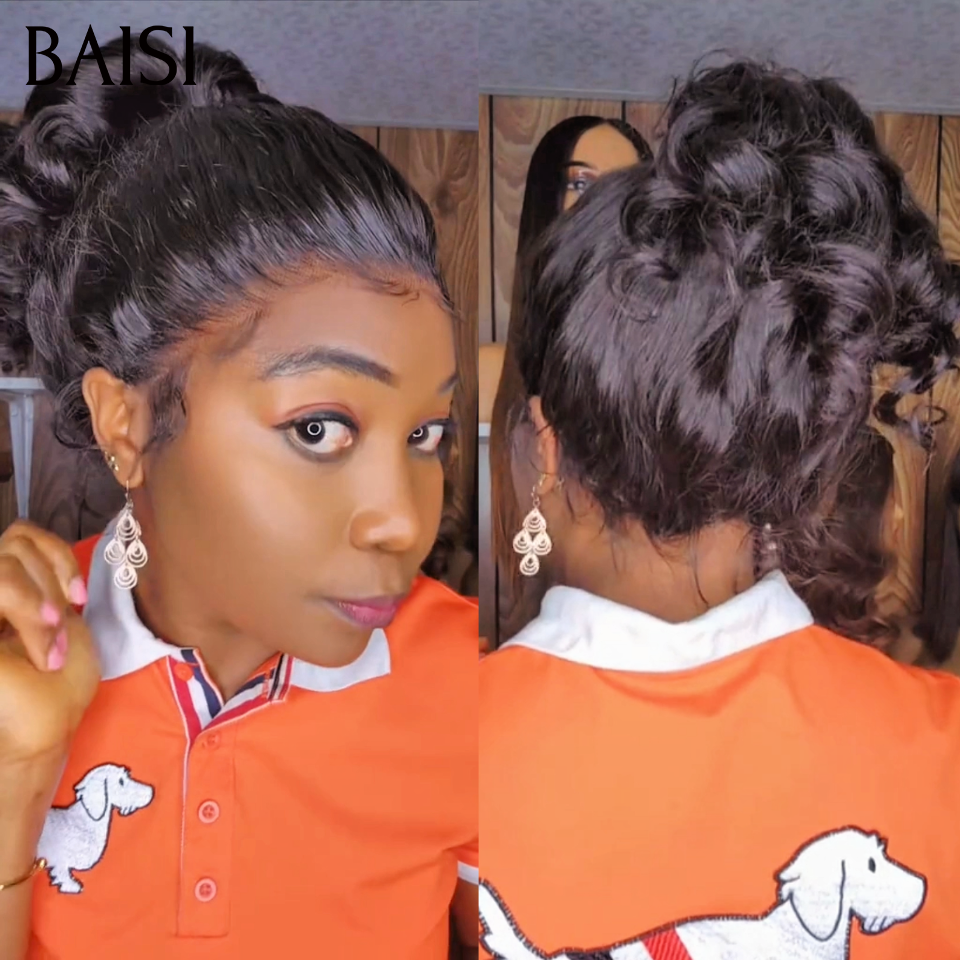 BAISI 360 Lace Perruque Wavy Bouclée Coiffure Chignion Prêt à Porter 100% Identique en Lace 360 ou Full Lace Très Classe Moitié Prix en 100% Cheveux Humains MP50