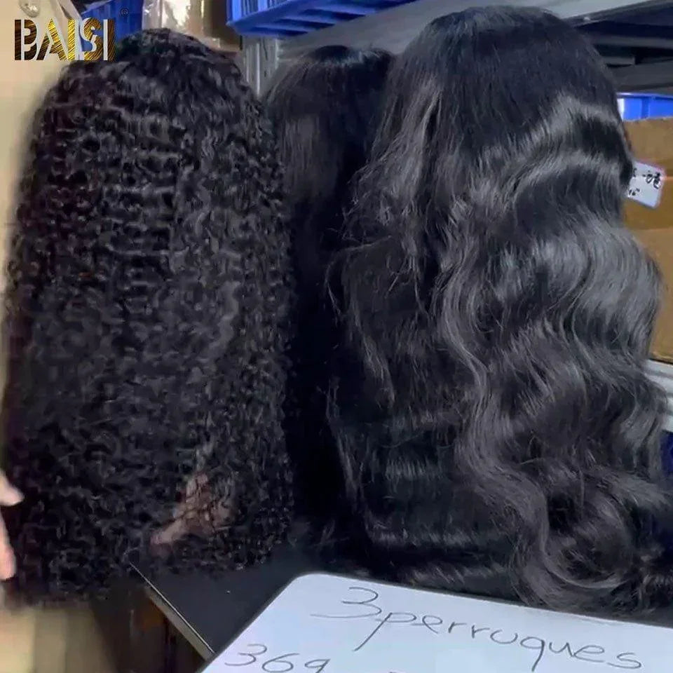 BAISI Conjunto de 3 perucas lace 4X4 18 polegadas 319 euro ou 3 perucas 4X4 curly wave e 2X6 lisas 320 euro em 100% cabelo humano verdadeiro