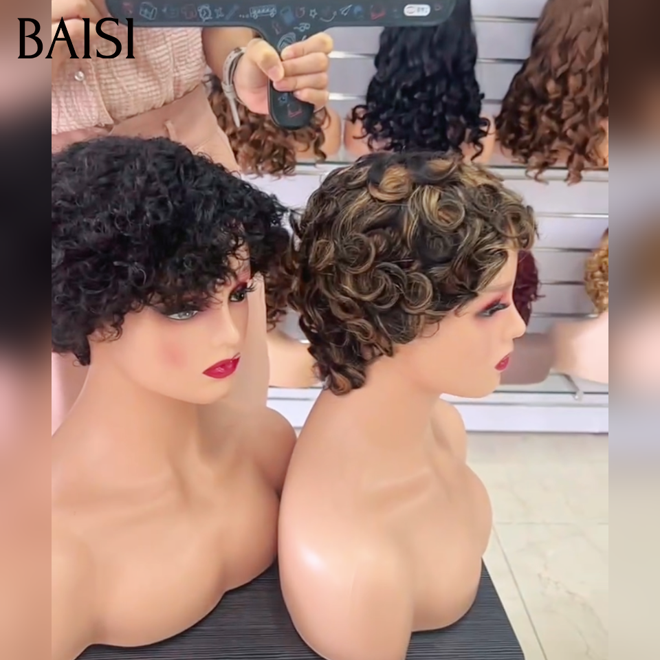 BAISI PROMO Lot de 3 Perruques Pixie Courte 60€ Excellente Qualité 100% Identique en 100% Cheveux humains Livraison 48H Demain Fini
