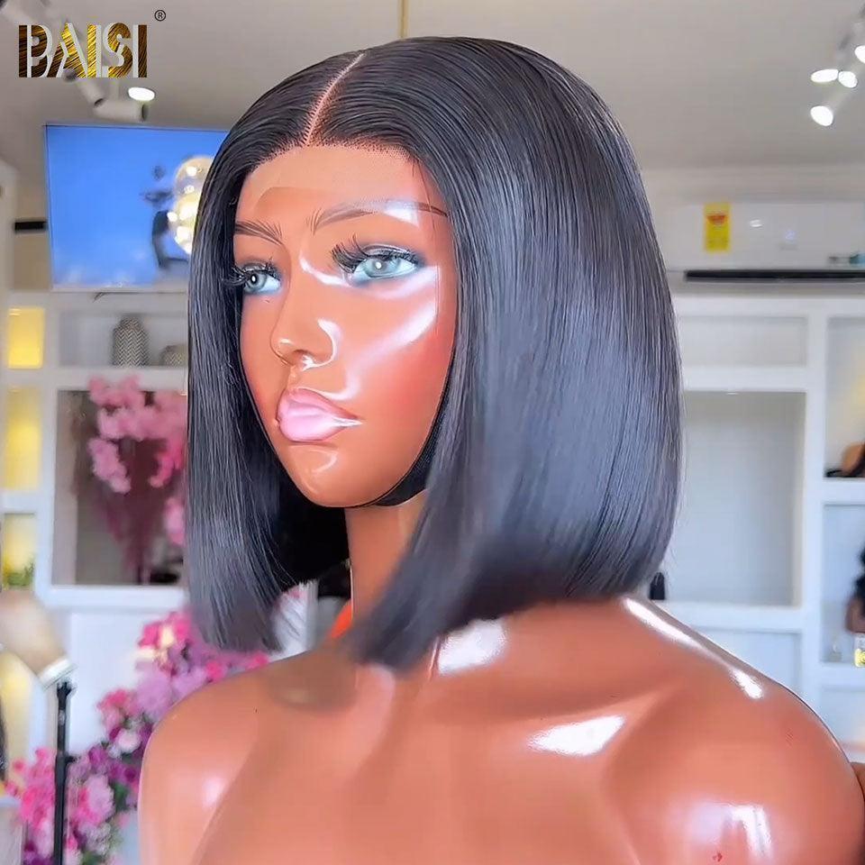 BAISI 20 pouce 139€ prix recommandé lace frontal Body wave ou Bob Perruque Lisse 4x4 Straight Bob 8 Poucess 66€ moitié prix En 100% Cheveux Humains mp50