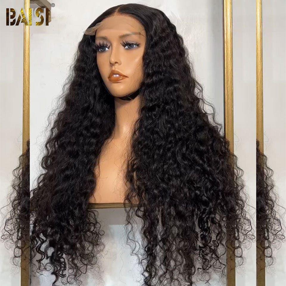 BAISI Fecho 4x4 Peruca Encaracolada em 100% Cabelo Humano