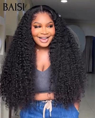 BAISI Promo de São Valentim Metade do Preço 95€ Peruca T Part Lace caracóis afro Na Cor PRETO 12 Polegadas ou 300% Densidade 30 Polegadas 369€ em 100% Cabelo Humano MP50