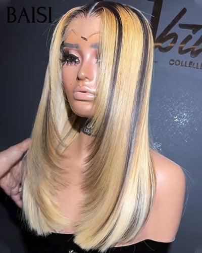 BAISI perruque 13x4 Lisse 16 pouces 176€ en Couleurs personnalisées en 100% vrais cheveux humains FR38