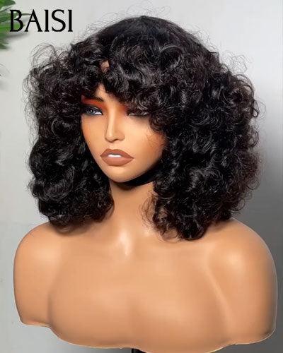BAISI Perruque RAW HAIR 300% Volume egg wave avec Frange 10 Pouces 79€ plus de 10 ans d'utilisation avec très bon soins BS65