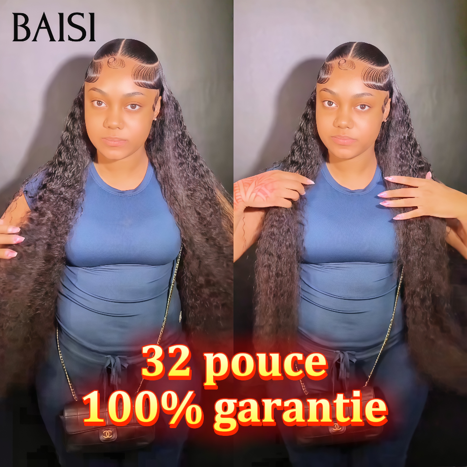 GRANDE PROMO 13x4 lace frontal Perruque curly wave en NOIR 22 Pouces 160€ ou 32 pouce 260€ 100% Garantie en 100% Cheveux Humains