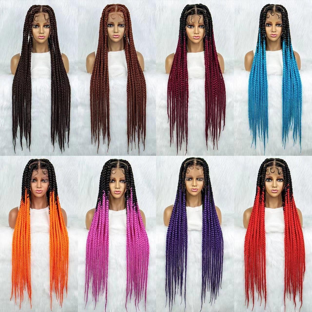 BAISI Large full lace braid many different colors synthetic hair