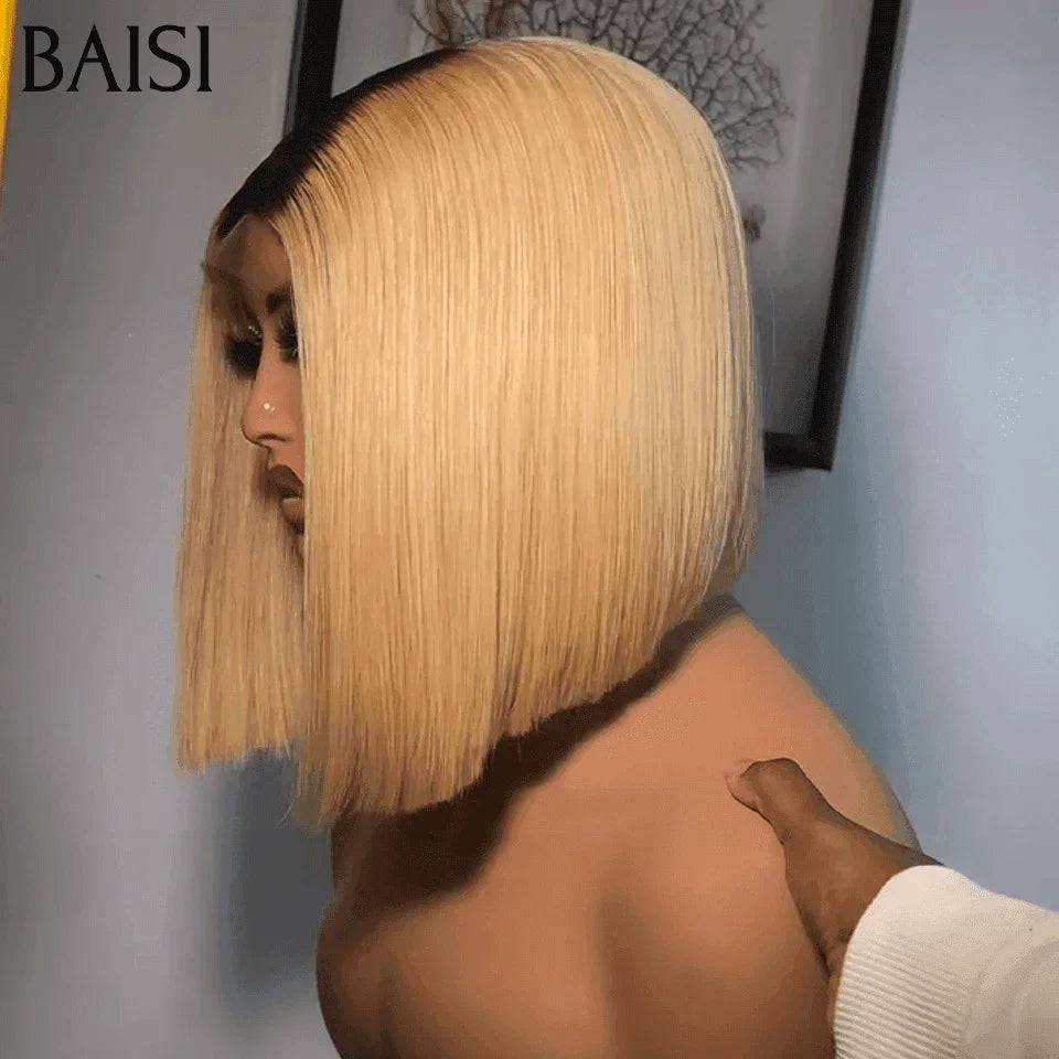 BAISI 100% Vietnam Hair SDD BONE STRAIGHT 2x6 Lace Straight Wig #4T#613 Blonde €89 In 100% Human Hair