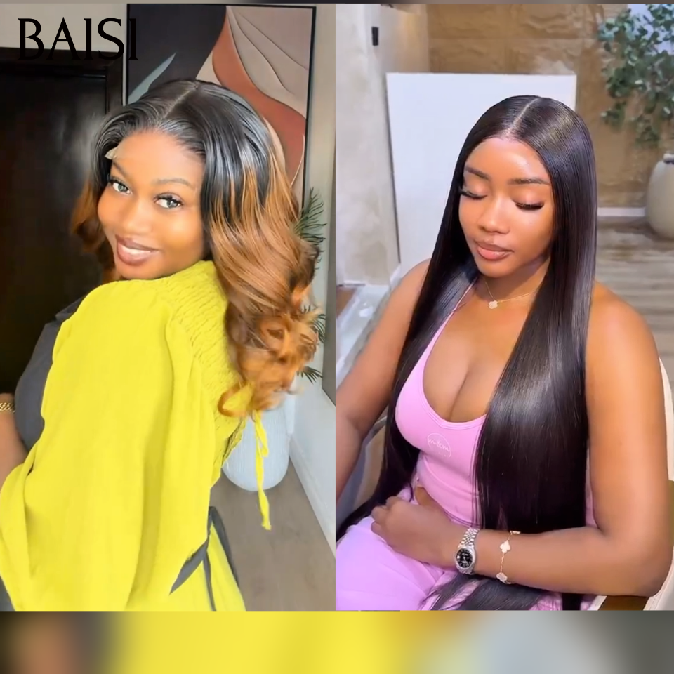 BAISI Promotion Achetez 14 pouce + 32 pouce Gratuite = 99€ facile à porter en Blended human hair en 100% Humain hair