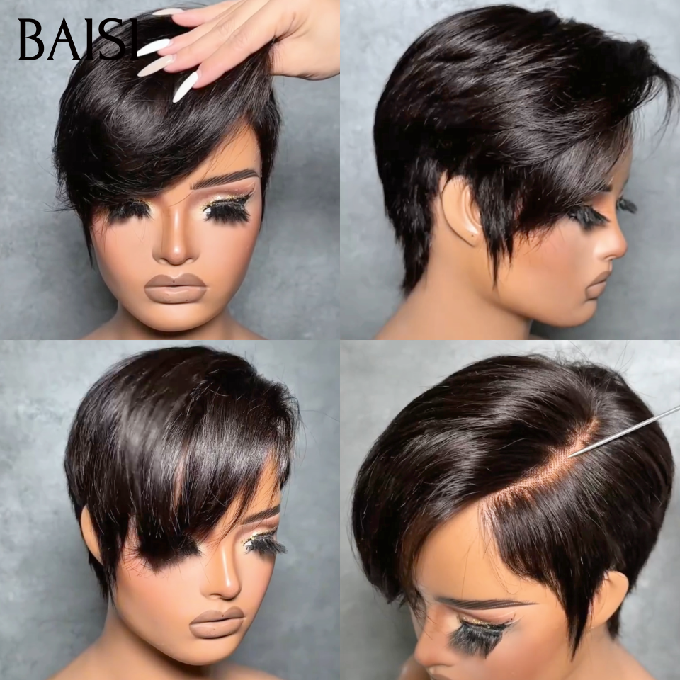 Grande Promo 13×4 lace frontale Perruques arrivage pixie avec 68€ En 100% Vrais Cheveux Humains