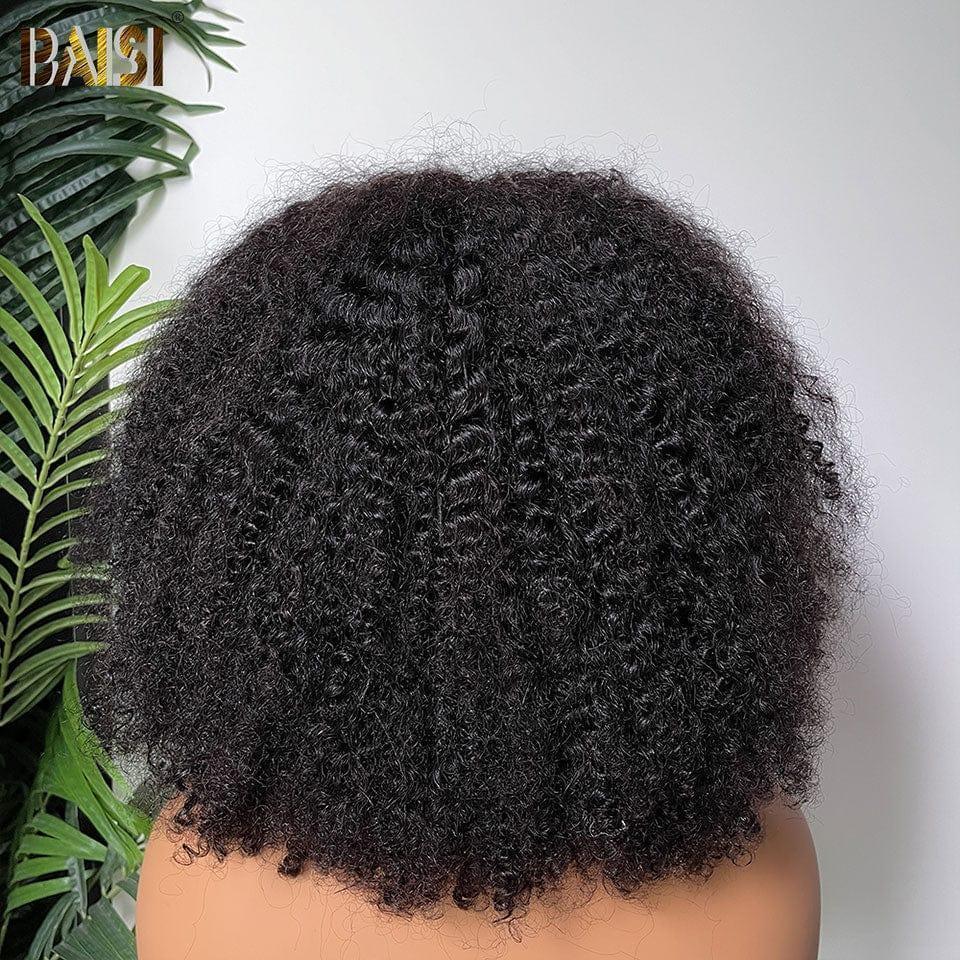 BAISI perruque Afro Curly Wave 16 pouces en haut de gamme avec les Baby Hair naturel sans colle 300% densité plus de 20 ans d' utilisations