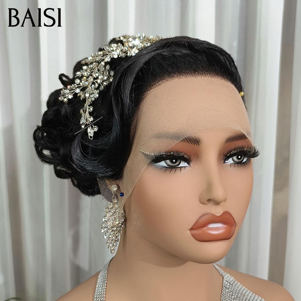 BAISI Coiffure de luxe Vivien Perruques Mariage Prête à porter chignon et personalisation comme sur la vidéo 100% identique avec lace frontale pour mariage ou événement spécial