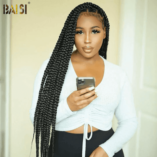 BAISI Box Braide Natte 36 POUCE Longue En Cheveux Synthetiques B