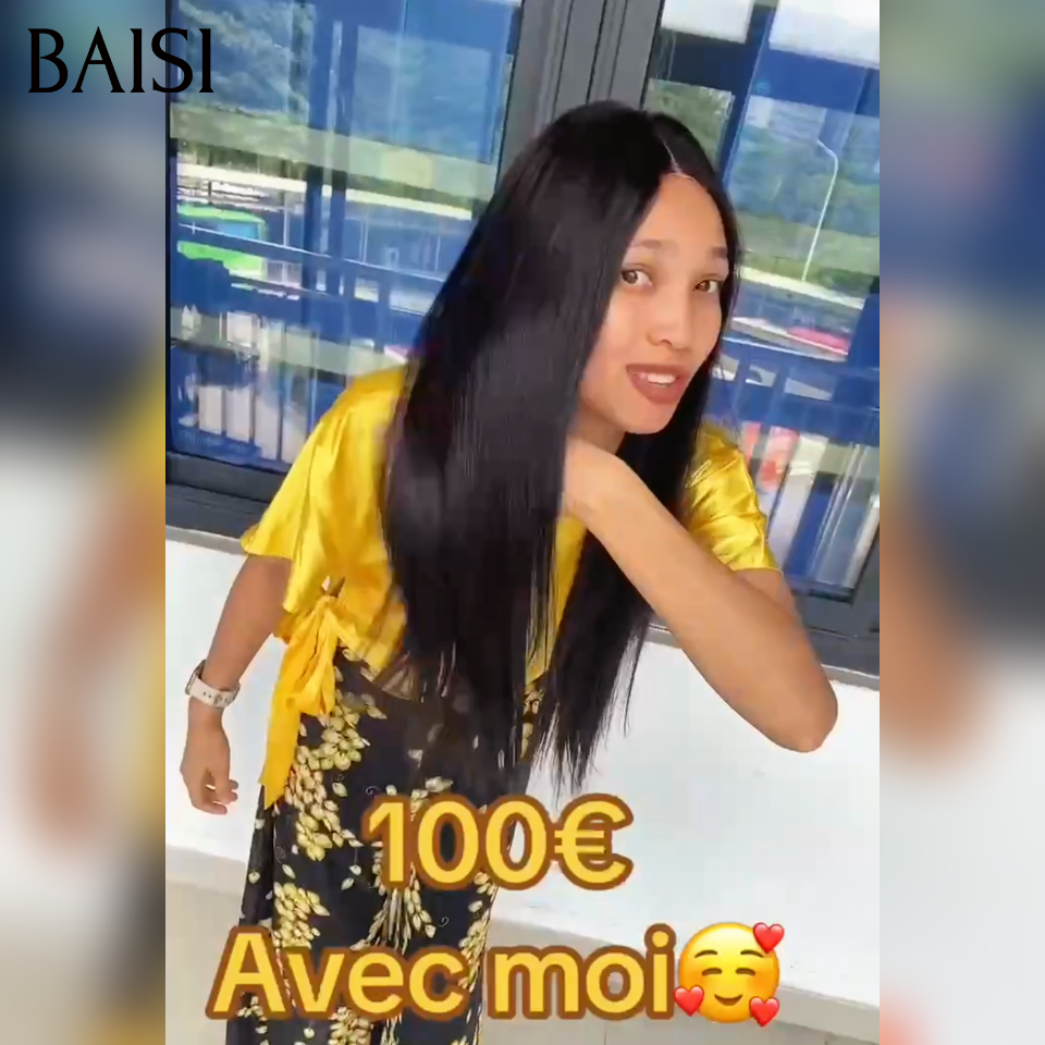 Promotion Perruque 4X4 closure de luxe lisse 18 pouce 100€ en NOIR ou 13X4 lace frontal lisse 24 pouce 129€ en 100% vrais cheveux humains
