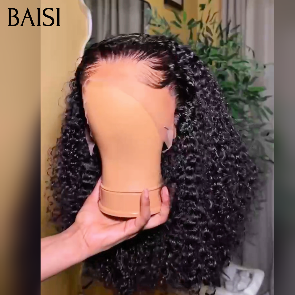 BAISI 13x4 lace frontal Perruque curly wave 18 pouce 99€ raw hair 100% bonne qualité en 100% Cheveux Humains