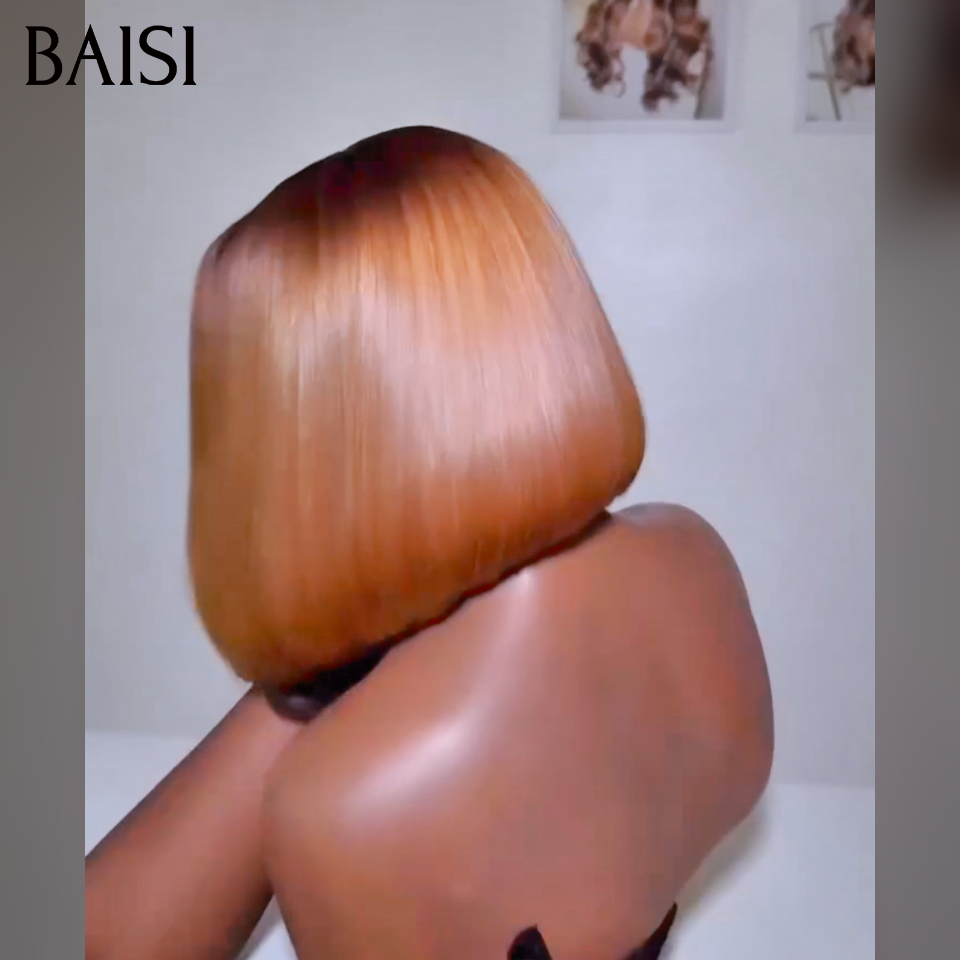 BAISI 2x6 Lace closure Perruque Lisse DE luxe Bob 100% Vietname Hair Couleurs Marron SDD BONE STRAIGHT En 100% Vrais Cheveux Humains